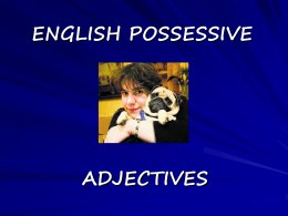english possessive adjectives