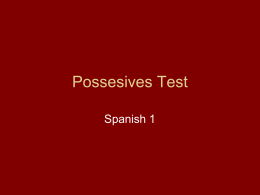 Possesives Test