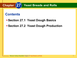 Chapter 27 Yeast Breads and Rolls