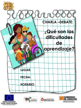 Cartel charla-debate: Dificultades de aprendizaje