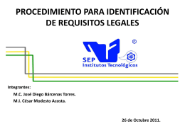 procedimiento para identificación de requisitos legales