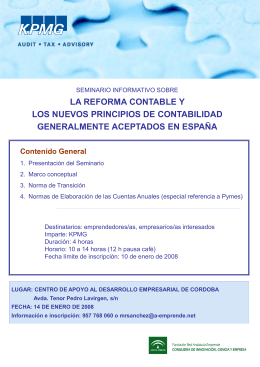 Reforma Contable 14 enero Córdoba KPMG