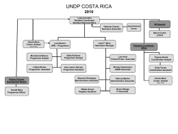 PNUD COSTA RICA – ORGANIGRAMA 2006