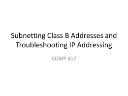 Subnetting Class B addresses networks (REDES 417)