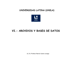 archivos y bases de datos - Docencia FCA-UNAM
