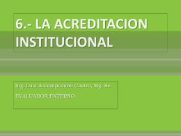 6.- la acreditacion institucional