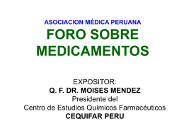 asociacion médica peruana foro sobre medicamentos