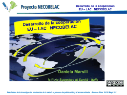 Daniela Marsili: Desarrollo de la cooperación EU_LAC NECOBELAC