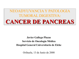 Neoadyuvancia en cáncer de páncreas