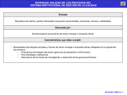 Entradas/Salidas - Sistema Eléctronico de Control de Documentos