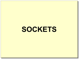 Sockets 2