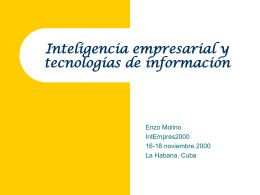 Inteligencia empresarial y tecnologías de información