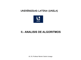 Análisis de algoritmos - Docencia FCA-UNAM