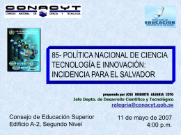 innovación - Consejo Nacional de Ciencia y Tecnología