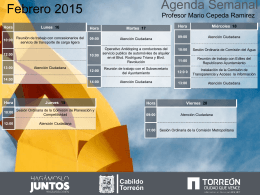 Agenda Semanal - Ayuntamiento de Torreón