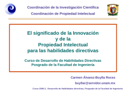 ¿Qué es la Propiedad Intelectual? - Facultad de Ingeniería, UNAM