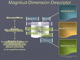 Magnitud, Dimensión y Descriptor.