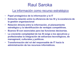 Raul Saroka – Enfoques en el manejo de la IT