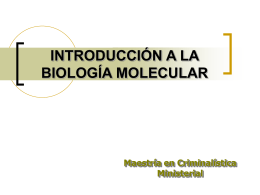 INTRODUCCION A LA BIOLOGIA MOLECULAR