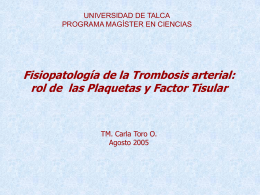 UNIVERSIDAD DE TALCA PROGRAMA MAGÍSTER EN CIENCIAS