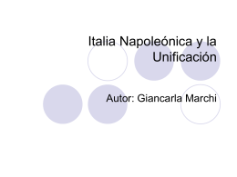 Italia Napoleónica La Unificación - Culturaitaliana2012-1