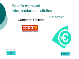 Boletín Estadístico de Economía y Empleo nº 44. Junio 2014