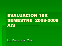 EVALUACION ANUAL AIS-sem 2008 09