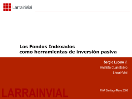 Sergio Lucero - "Los Fondos Indexados como herramientas de