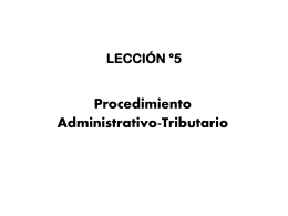 LECCIÓN °5 Procedimiento Administrativo
