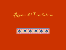 Repaso del Vocabulario: 6.2