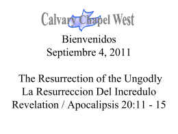 Revelation 20:11 - Calvary Chapel West