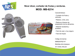 MOD: MB-6214 Nicer dicer, cortador de frutas y verduras.