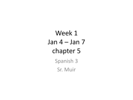 Week 1 Jan 3 – Jan 7 5?