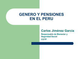 Ponencia: Género y pensiones en el Perú