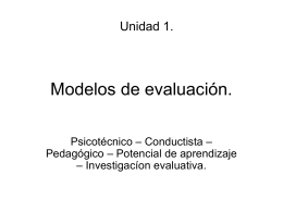 Modelos de evaluación.