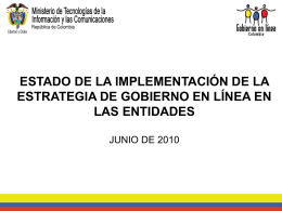 Diapositiva 1 - Inicio Estrategia de Gobierno en Línea