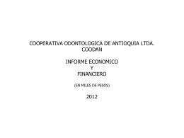 cooperativa odontologica de antioquia ltda. coodan informe
