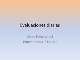 Evaluaciones diarias - CristinaIDPEsencial