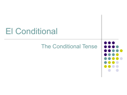 The Conditional Tense 2007