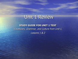 Unit 1 ppt review for test