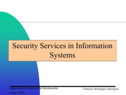SECURITY ATTACKS & SECURITY SERVICES OSI Security