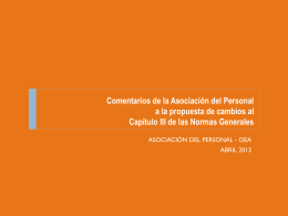 Power Point Presentation - Spanish - Asociación del Personal de la