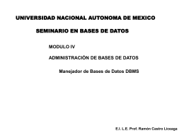DBMS - Docencia FCA-UNAM