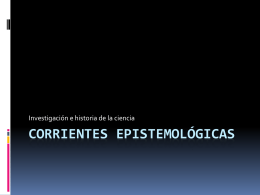 Corrientes epistemológicas