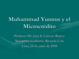 Muhammad Yunnus y el Microcrédito