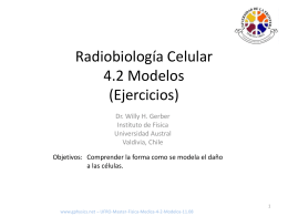 Radiobiologia 4.2 Modelos tradicionales