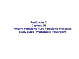 Present participles with