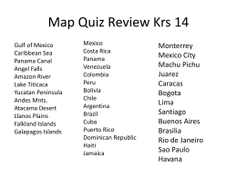 Map Quiz Review Krs 14