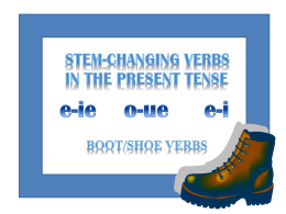 Examples of e ie Stem-Changing verbs in the present tense