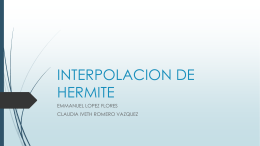 INTERPOLACION DE HERMITE